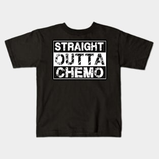 Straight Outta Chemo – Therapy Cancer Awareness Kids T-Shirt